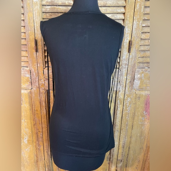 BOSTON PROPER 🖤FEAR LESS🖤 Fringe Tank Women’s Size XS - Picture 4 of 5